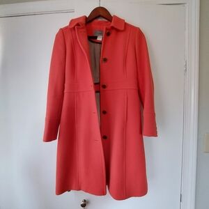 J. CREW Double Cloth Women's Orange Coat